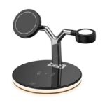 25W 3-in-1 Magnetic Wireless Charger Desktop Stand for iPhone 12S/12 Pro Max/11 Pro Phone Watch Headset Fast Charging