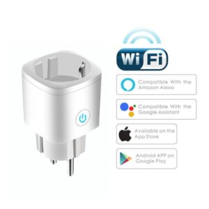 Smart Wifi Plug Adapter 16A Remote Voice Control Power Energy Monitor Wall Plug Timing Function Work With Alexa Home Tuya