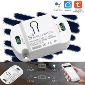 Tuya Wifi Switch Smart Module Timer Light Timeing Controller Wireless 10A Smart Home Auto Homekit With Tuya Alexa Google Home