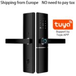Tuya wifi Smart Fingerprint Door Lock smart APP lock Bluetooth Unlock Security Intelligent Lock Biometric Electronic Door Lock 5