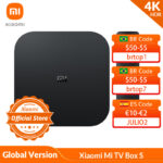 Global Version Xiaomi Mi TV Box S 4K HDR Android TV Streaming Media Player and Google Assistant Remote Smart TV MiBox S